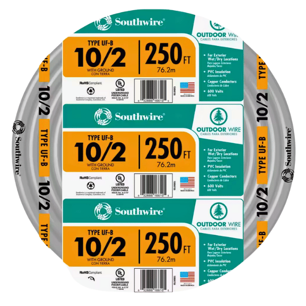 Southwire 10/2 Outdoor Romex 250ft