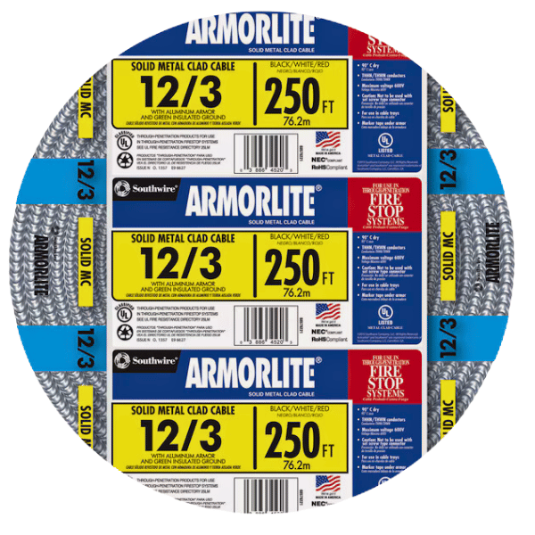 Southwire 12/3 Armorlite MC Cable 250ft