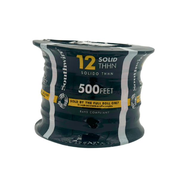 12AWG Solid THHN 500FT (Black)