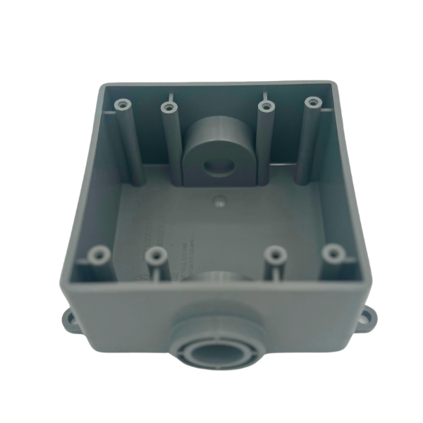 2-Gang Weatherproof 2-Hole PVC FSC Box 1/2"