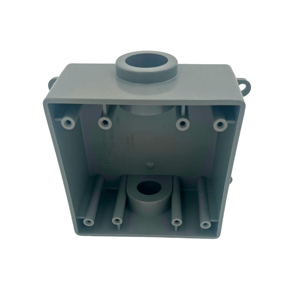 2-Gang Weatherproof 2-Hole PVC FSC Box 3/4"