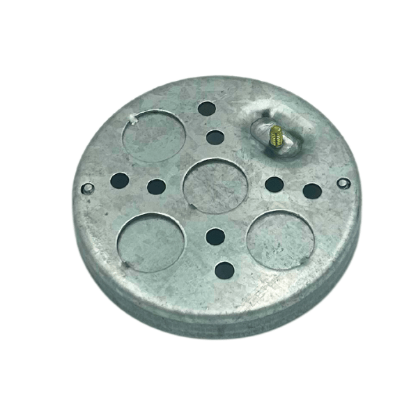 Round Metal Box Cover With Ground