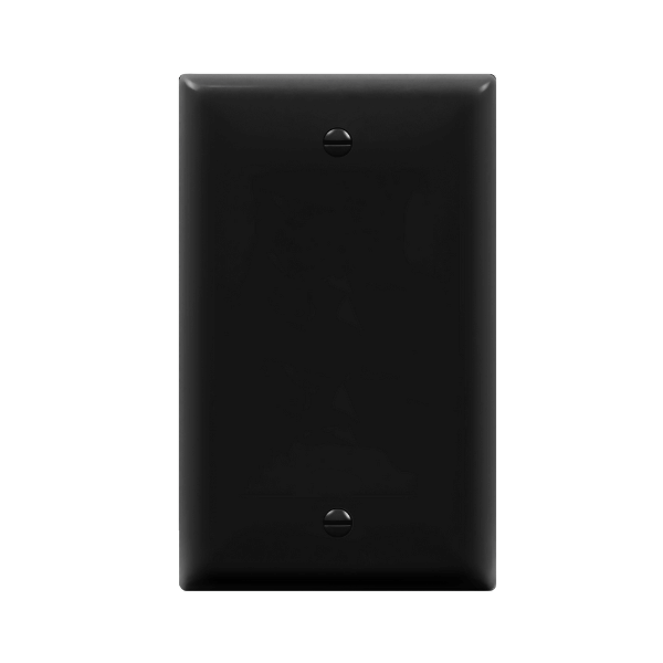 1-Gang Blank Wall Plate (Black)