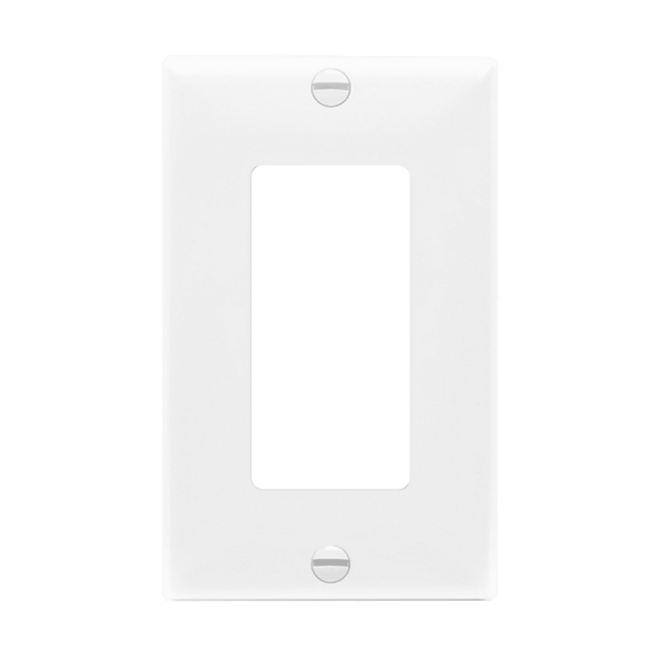 1-Gang Decorator Wall Plate (White)