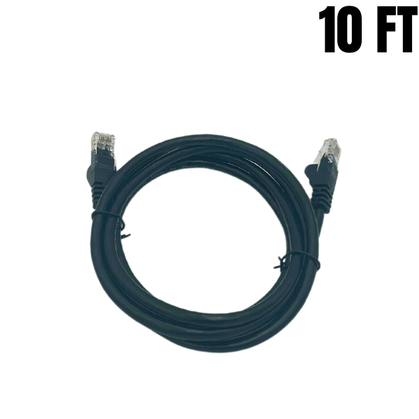 CAT6 Patch Cord (Ethernet Cable) Black 10FT