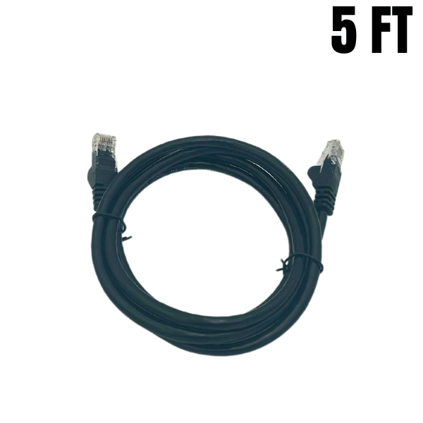 CAT6 Patch Cord (Ethernet Cable) Black 5FT