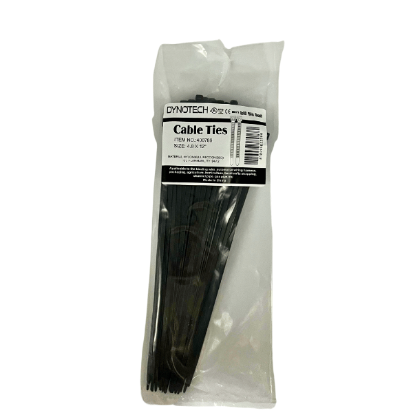 Cable Ties 4.8" x 12" Black Square