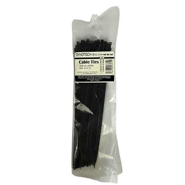 Cable Ties 4.8" x 15" Black 100-Pack