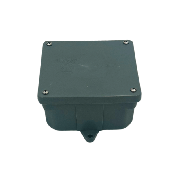 Outdoor Junction Box 4" x 4" x 2" PVC Gray