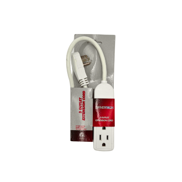 Power Strip 3 Outlet 1.5FT Cord Surge Protection