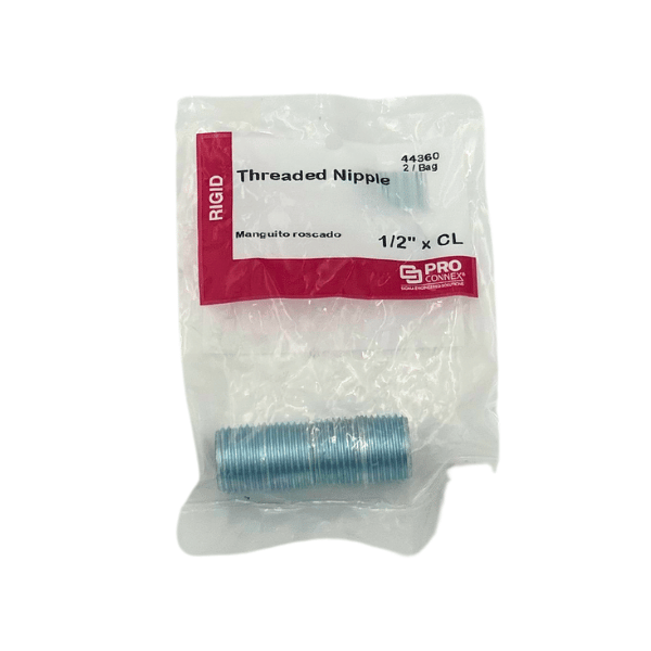 Threaded Nipple 1/2" x CL (2-Pack)