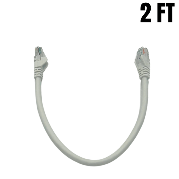 CAT6 Patch Cord (Ethernet Cable) White 2FT