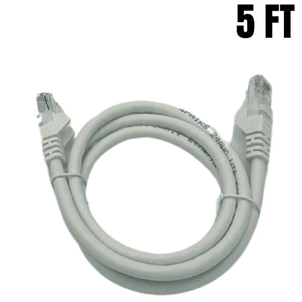 CAT6 Patch Cord (Ethernet Cable) White 5FT