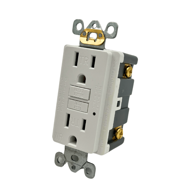 GFCI Outlet 15A TR/WR w/Wall Plate (White)