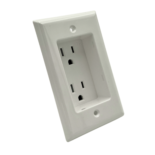 15A Recessed Tamper-Resistant Duplex Receptacle (White)