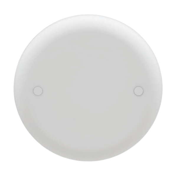 Ceiling Box Cover Round Blank Wall Plate (White)