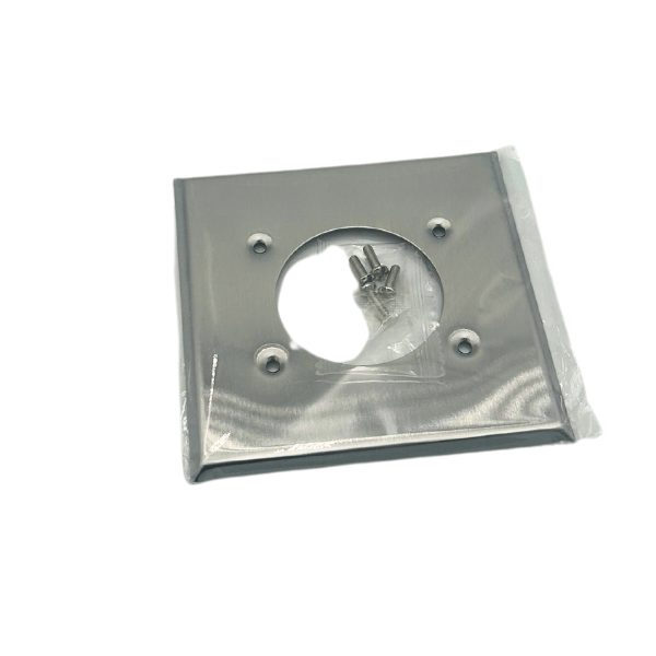 2-Gang 2.15" Diameter Device Metal Wall Plate