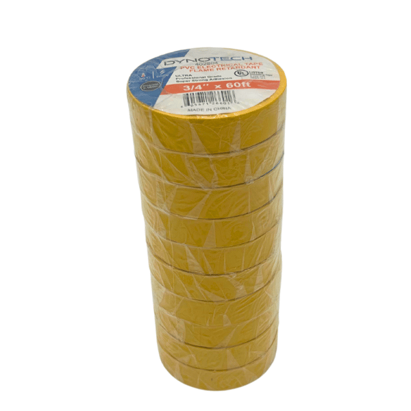 Electrical Tape 3/4" x 60ft (10-Pack) YELLOW