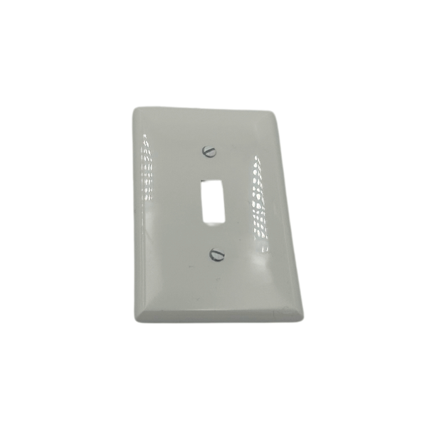 1-Gang Toggle Wall Plate White